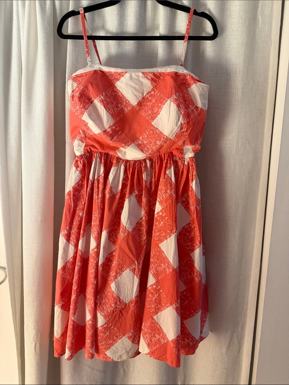 Women’s Red and White Plaid Sundress
